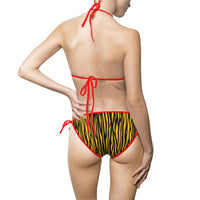 Tropical Tiger Print Bikini Swimsuit for Beach Days