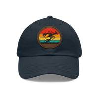 Lobster Themed Dad Hat with Leather Patch - Vintage Style Cap for Seafood Lovers