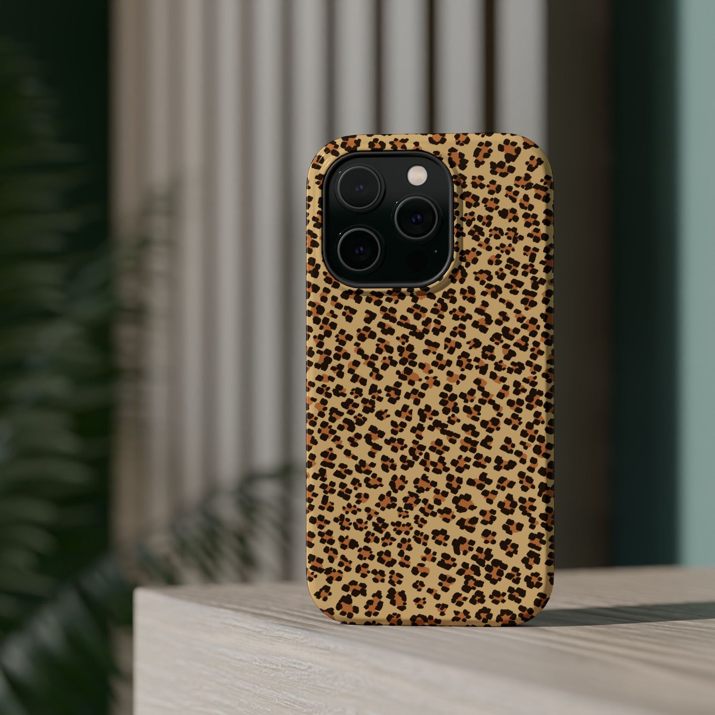 Leopard Print Magnetic Tough Case for iPhone – Bold Style, Rugged Protection  Make a fierce statement while keeping your iPhone safe with this stylish and durable magnetic tough case featuring a trendy leopard print design.