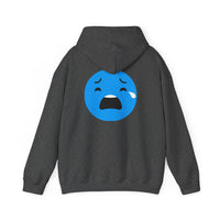 Emotional Expression Hoodie - Unisex Heavy Blend with Sad Face Design