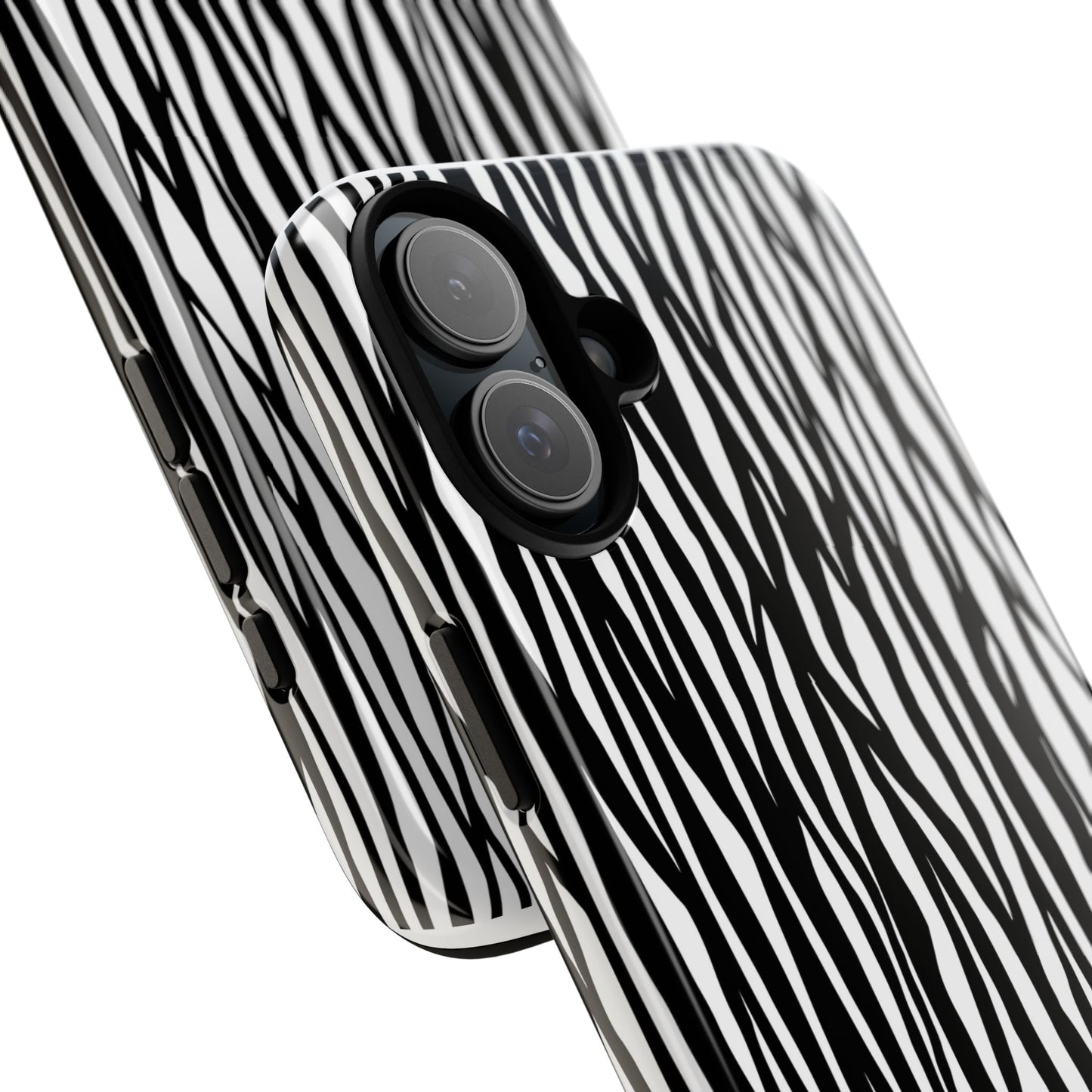 Tough Cases: Stylish Black and White Zebra Print Phone Case