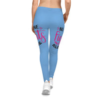 Empowering Women's Casual Leggings - No One Fights Alone, Workout Leggings, Fitness Wear, Supportive Leggings, Gift for Her, Pink [...]