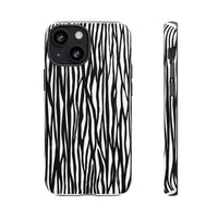 Tough Cases: Stylish Black and White Zebra Print Phone Case