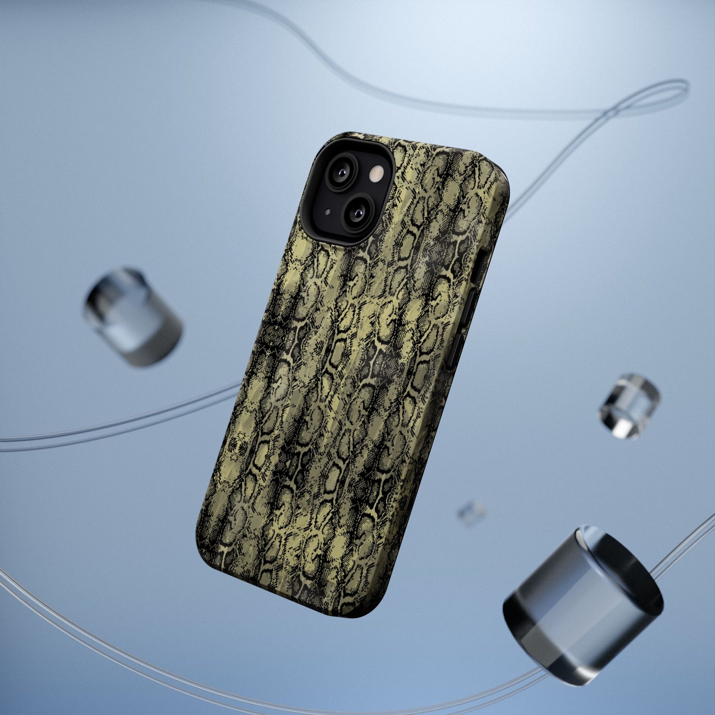 Stylish Snake Skin Magnetic Tough Case - Durable Protection for Your Phone