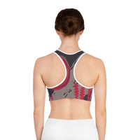 Abstract Wave Sports Bra - Stylish Activewear for Fitness Enthusiasts