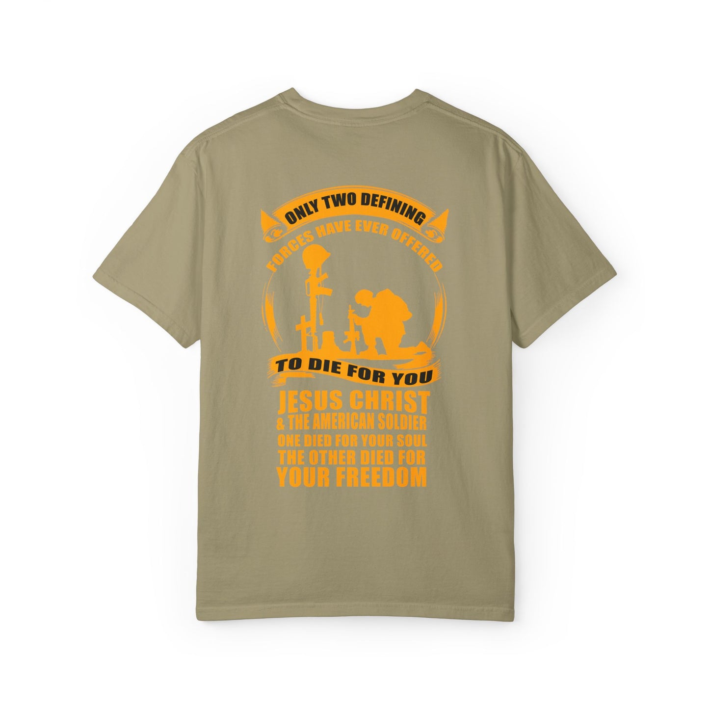 Patriotic Garment-Dyed T-shirt, Unisex Freedom Tee, Veteran Tribute Shirt, Casual Everyday Wear, Gift for Patriots