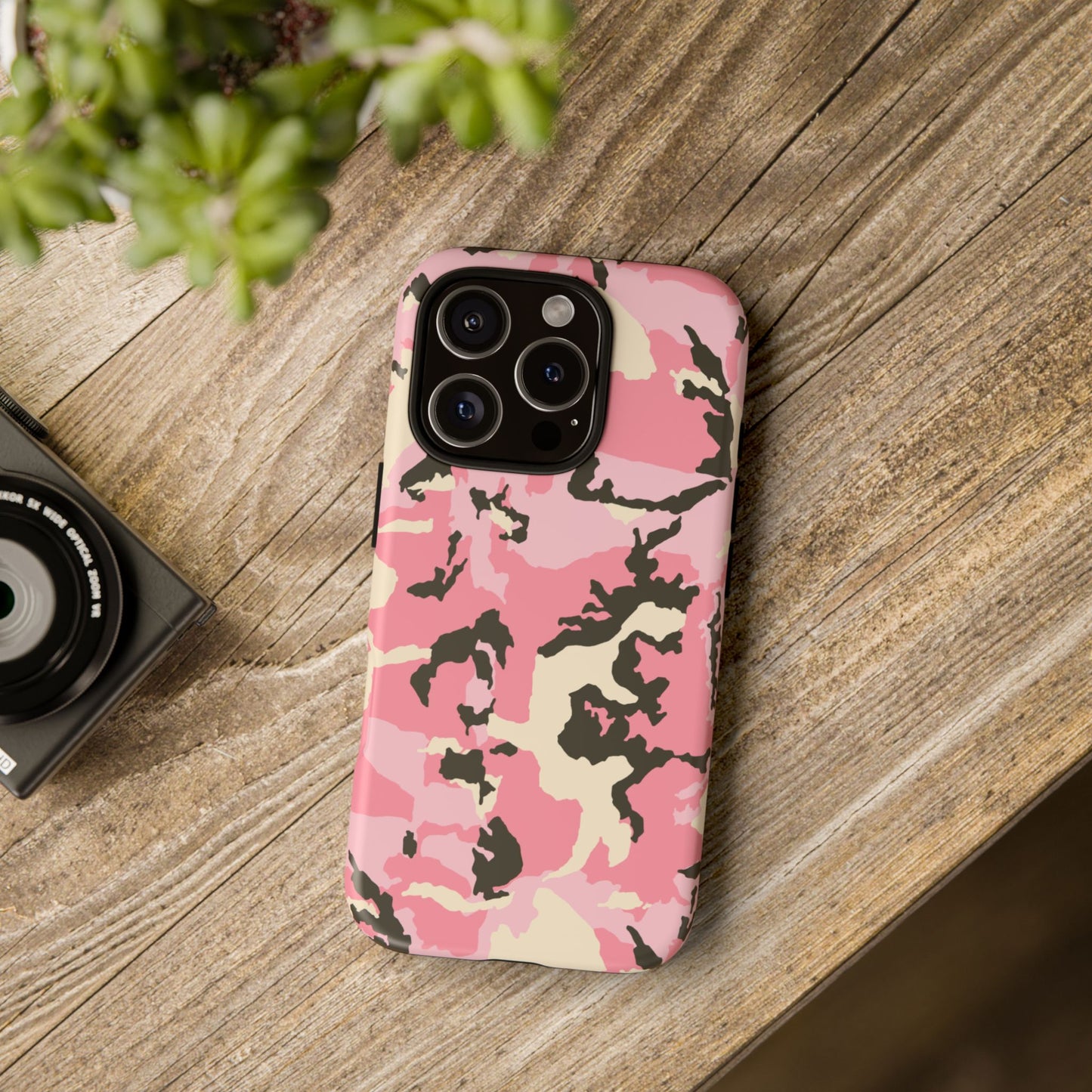 Stylish Pink Camouflage Phone Case – Tough Cases for Trendsetters