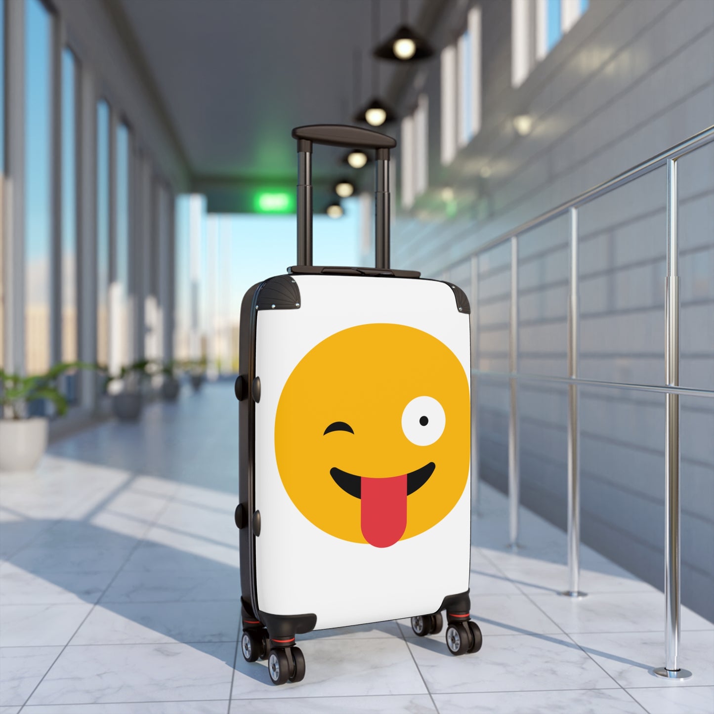 Funny Emoji Suitcase - Durable Travel Luggage for Vibrant Adventure