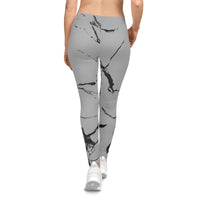 Marble Print Women's Casual Leggings, Stylish Athleisure Pants, Yoga, Workout, Travel, Everyday Wear