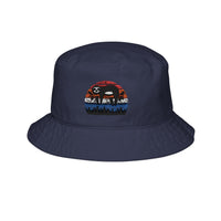 Embroidered Bucket Hat - Vintage Sunset Bear Design