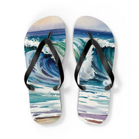 Ocean Wave Flip Flops - Summer Beach Footwear