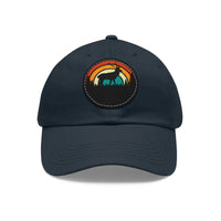 Stylish Dad Hat with Leather Patch - Retro Deer Design