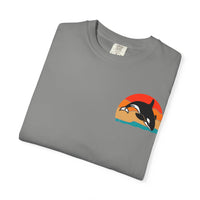 Ocean Sunset Orca Unisex T-Shirt - Relaxed, Vibrant Beach Vibes