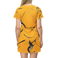 Chic Marble T-Shirt Dress | Stylish Summer Dress, Casual Outfit, Marble Print Design, Trendy Women's Wear, Gift for Her