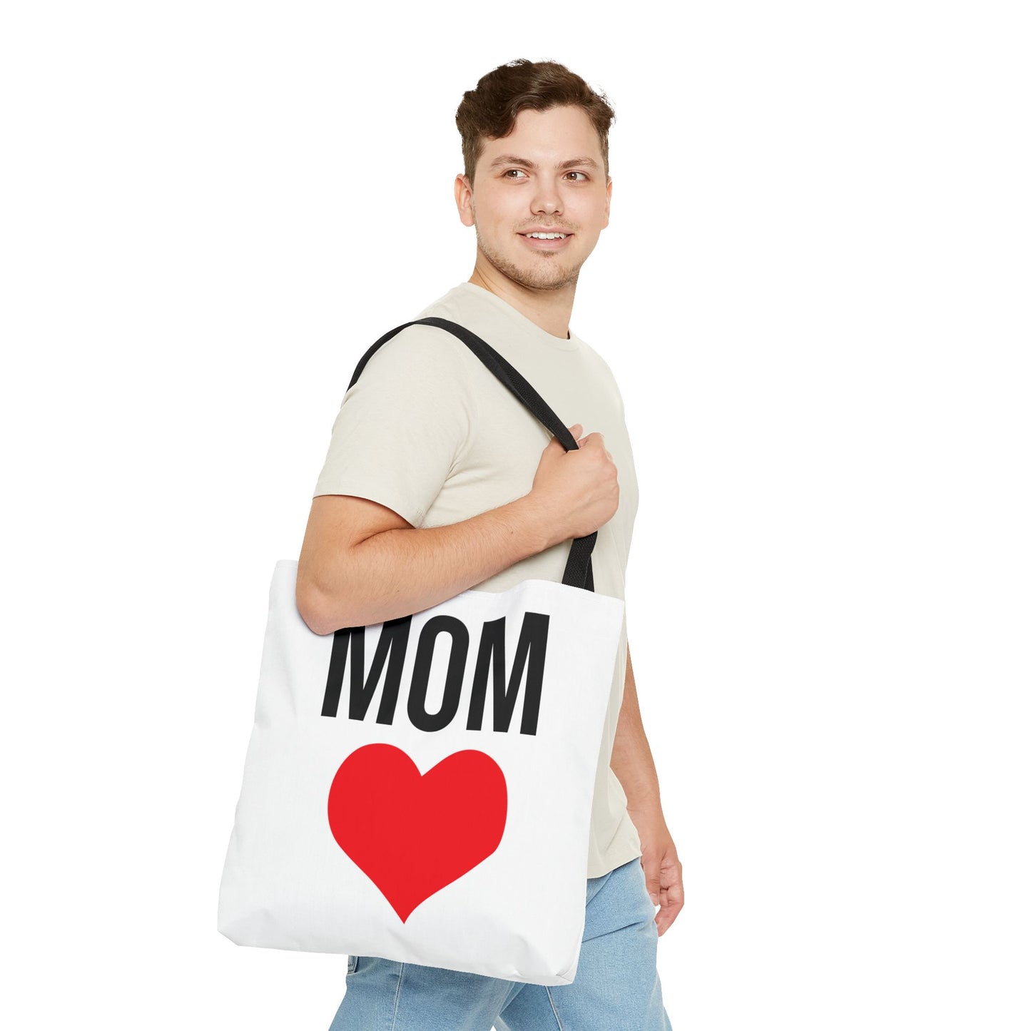Mom Love Tote Bag | Perfect for Mother's Day, Birthday Gift, Grocery Shopping, Personalized Gift, Eco-Friendly