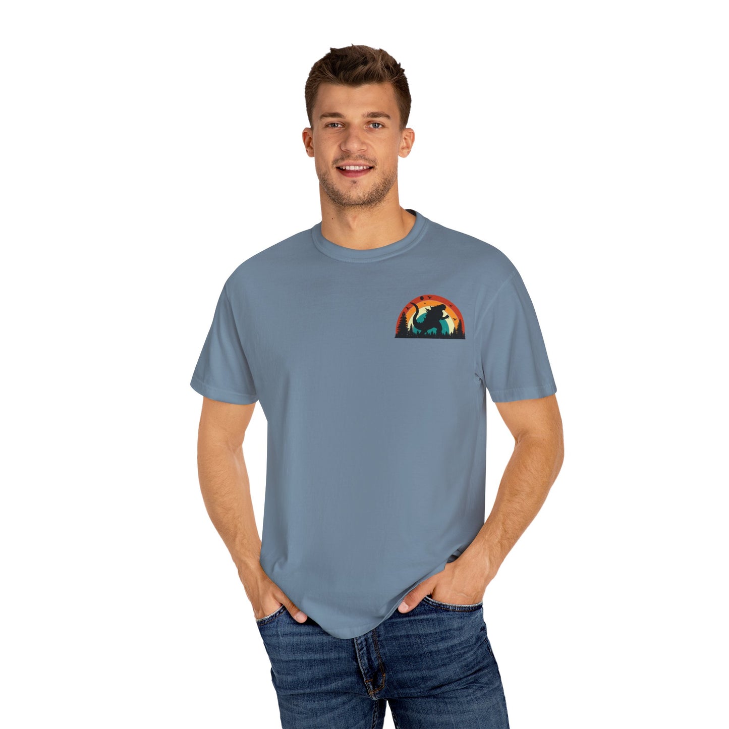 Retro Sunset Dinosaur Unisex T-Shirt