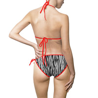 Stylish Zebra Print Bikini Swimsuit for Women – Perfect for Beach Days & Pool Parties