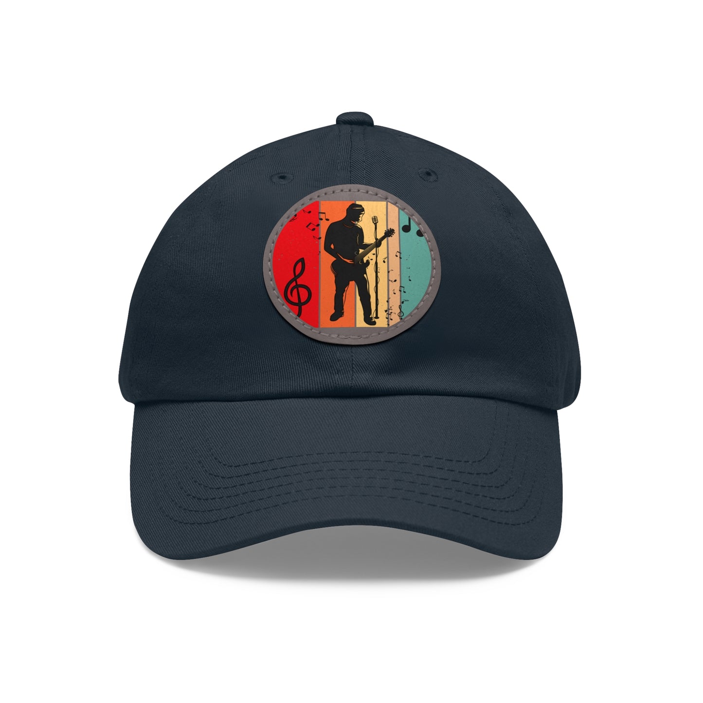 Musician Dad Hat with Leather Patch - Stylish Cap for Music Lovers