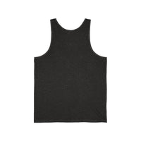 Unisex Jersey Tank - Howling Dog & Birds Design