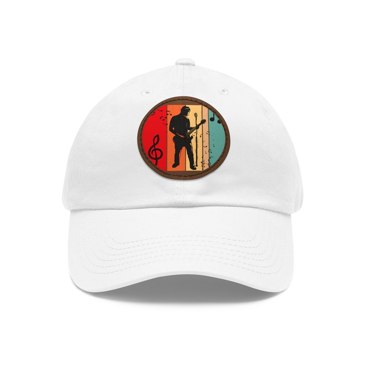Musician Dad Hat with Leather Patch - Stylish Cap for Music Lovers