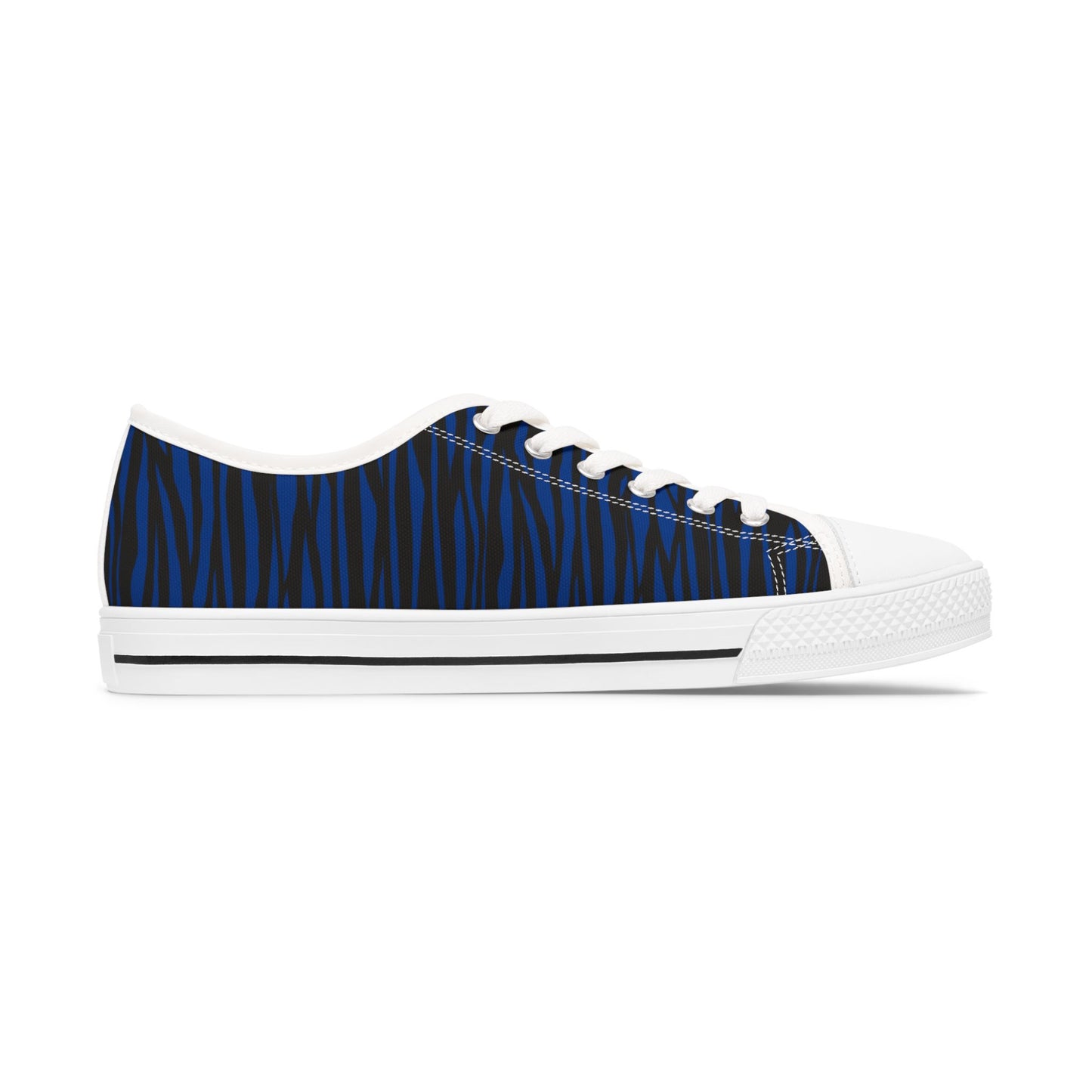 Blue Zebra Print Women's Low Top Sneakers | Trendy Casual Footwear