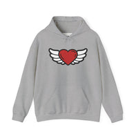 Angel Wings Heart Hoodie - Unisex Heavy Blend™ Sweatshirt for Love & Comfort