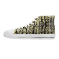 Stylish Women's High Top Sneakers – Python Print Fashion Footwear