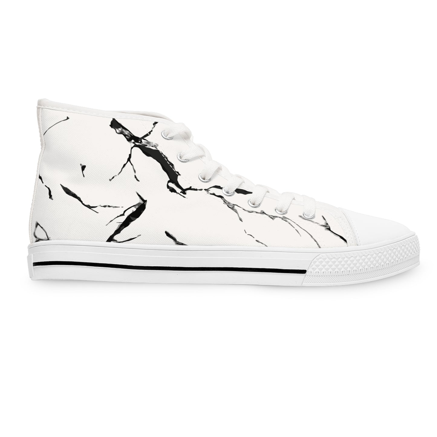 Marble Print High Top Sneakers for Trendy Women