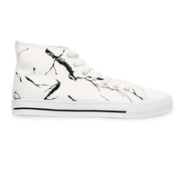 Marble Print High Top Sneakers for Trendy Women