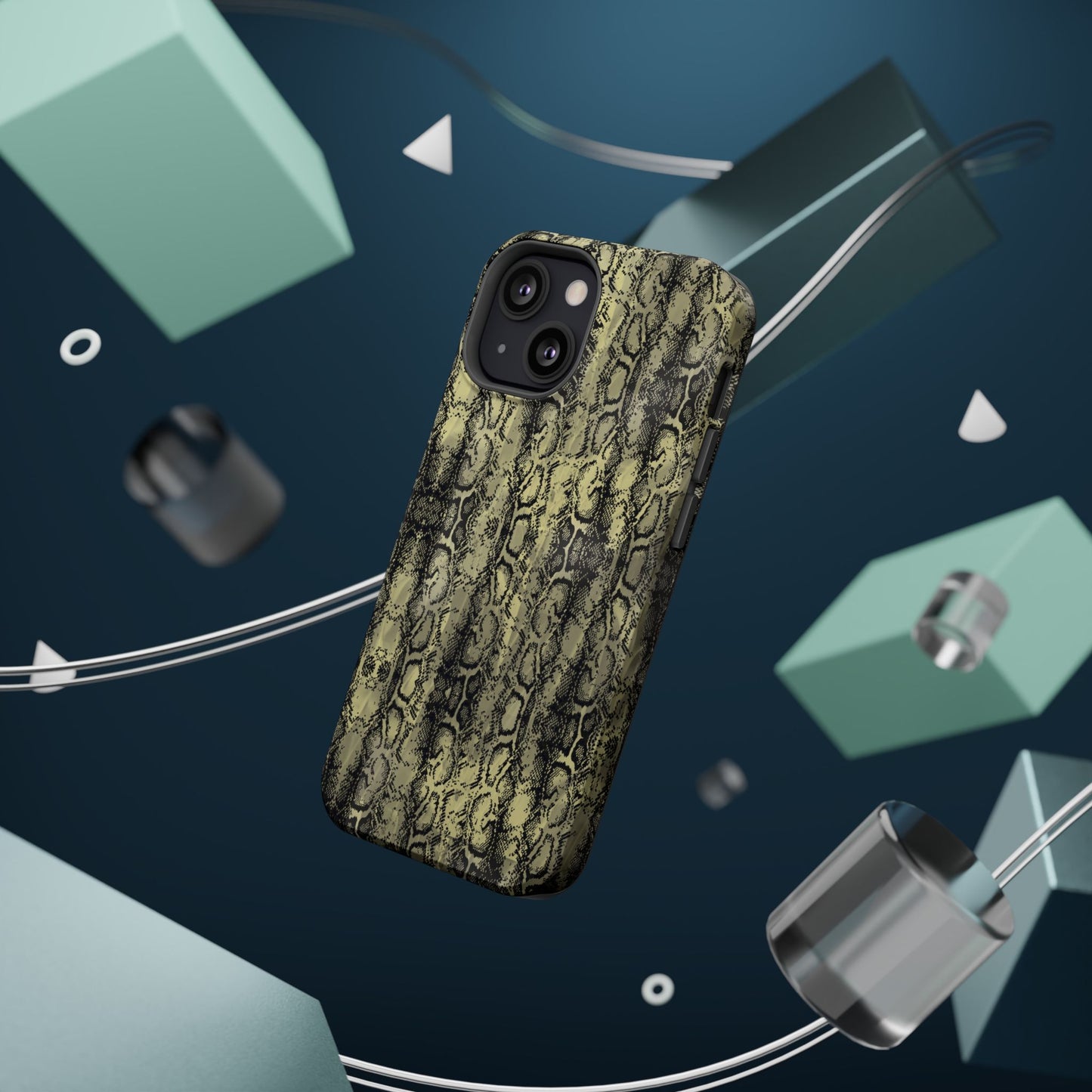 Stylish Snake Skin Magnetic Tough Case - Durable Protection for Your Phone
