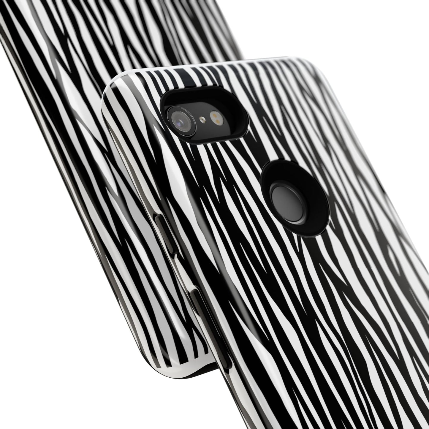 Tough Cases: Stylish Black and White Zebra Print Phone Case