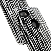 Tough Cases: Stylish Black and White Zebra Print Phone Case