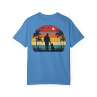 Sunset Silhouette Unisex T-Shirt, Perfect for Nature Lovers, Pet Owners, Casual Days, Summer Outings, Gift for Him or Her
