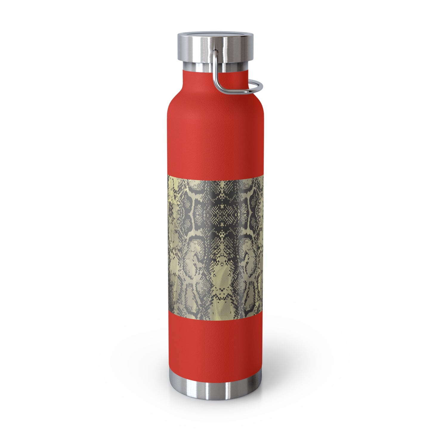 Stylish Snake Print Insulated Water Bottle - 22oz Copper Vacuum Flask