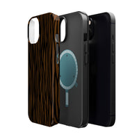Stylish Magnetic Tough Phone Case - Bold Striped Design