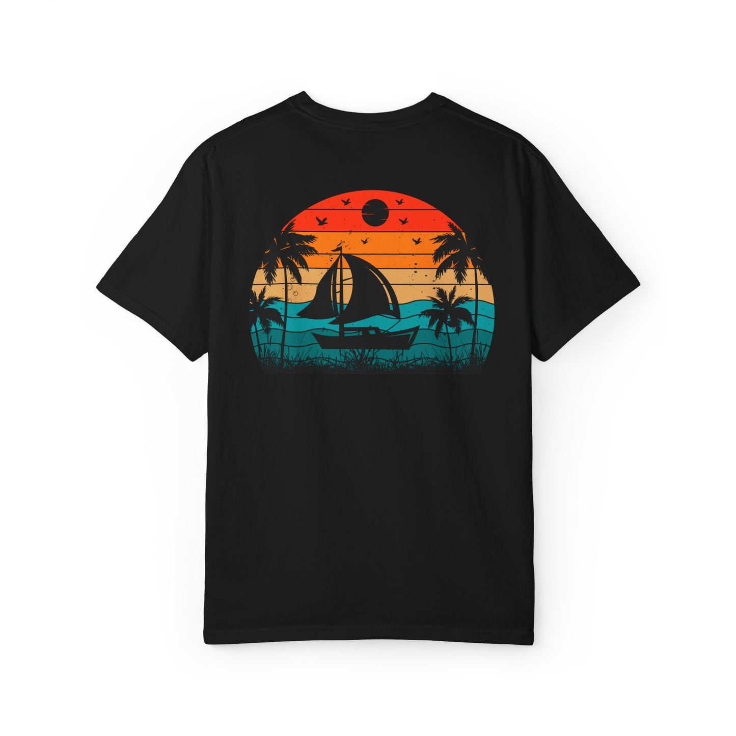Sunset Sail Unisex Garment-Dyed T-Shirt | Beach Vibes Tee