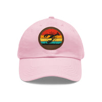 Lobster Themed Dad Hat with Leather Patch - Vintage Style Cap for Seafood Lovers