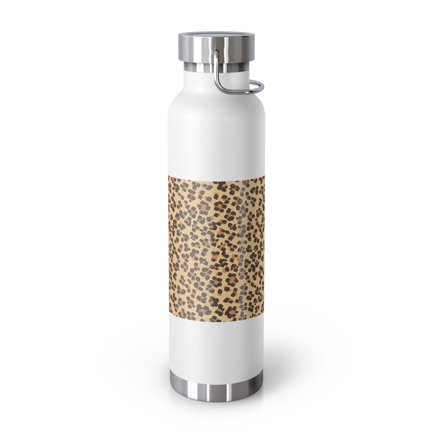 Leopard Print Insulated Water Bottle - 22oz Reusable Copper Thermos