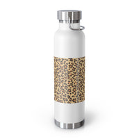 Leopard Print Insulated Water Bottle - 22oz Reusable Copper Thermos