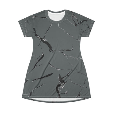 Chic Marble Pattern T-Shirt Dress | Casual Everyday Wear, Summer Fashion, Trendy Lounge Dress, Gift for Her, Fashion Statement