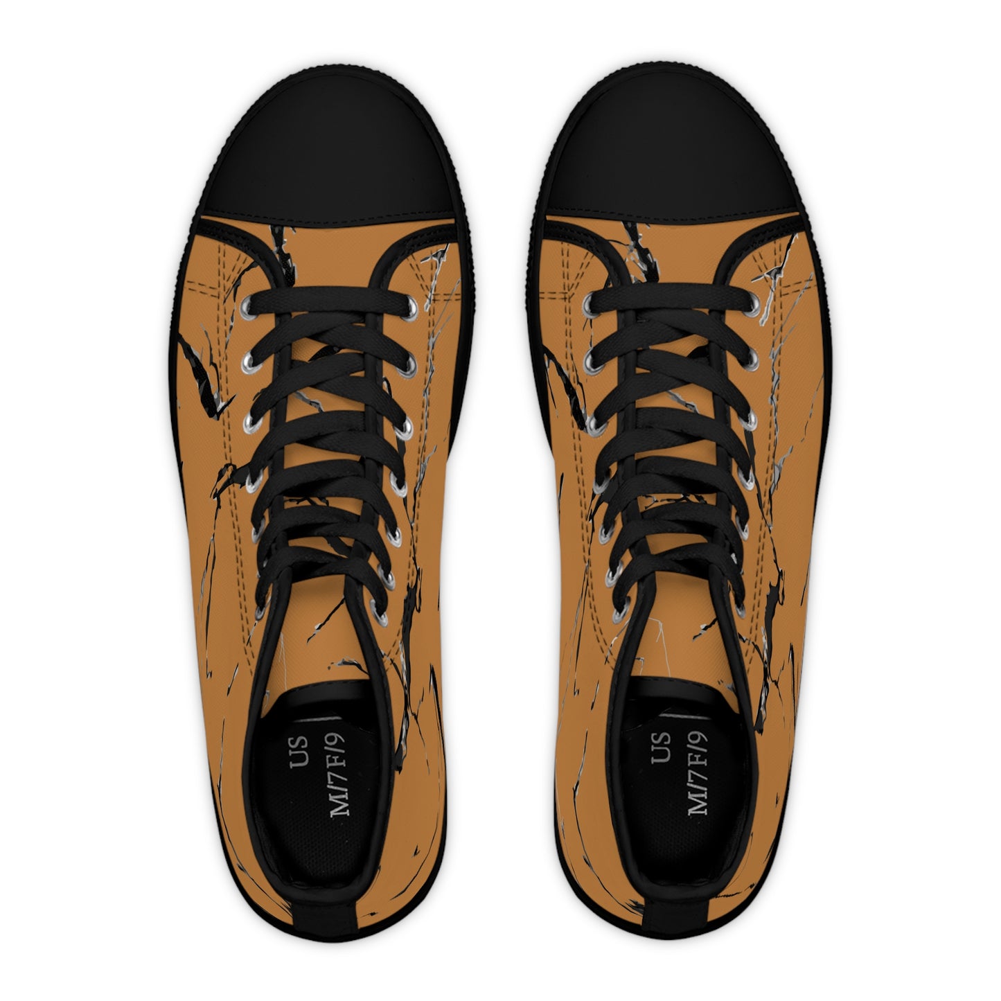 Stylish Women's High Top Sneakers with Modern Marble Design