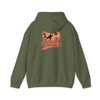 Surfing Vibes Hooded Sweatshirt, Beachwear, Gift for Surfers, Summer Fashion, Casual Wear, Coastal Style