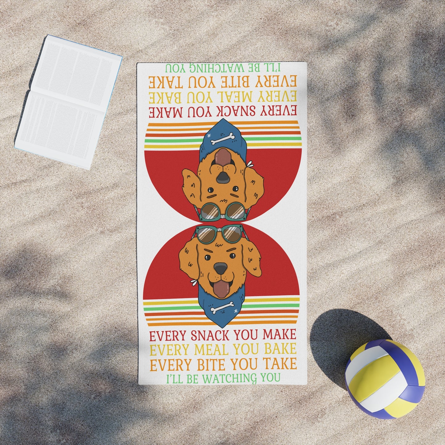 Fun Dog-Themed Beach Towel - Perfect for Pet Lovers and Summer Days