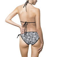 Stylish Gray Triangle Bikini Swimsuit for Women - Perfect for Beach Days & Pool Parties