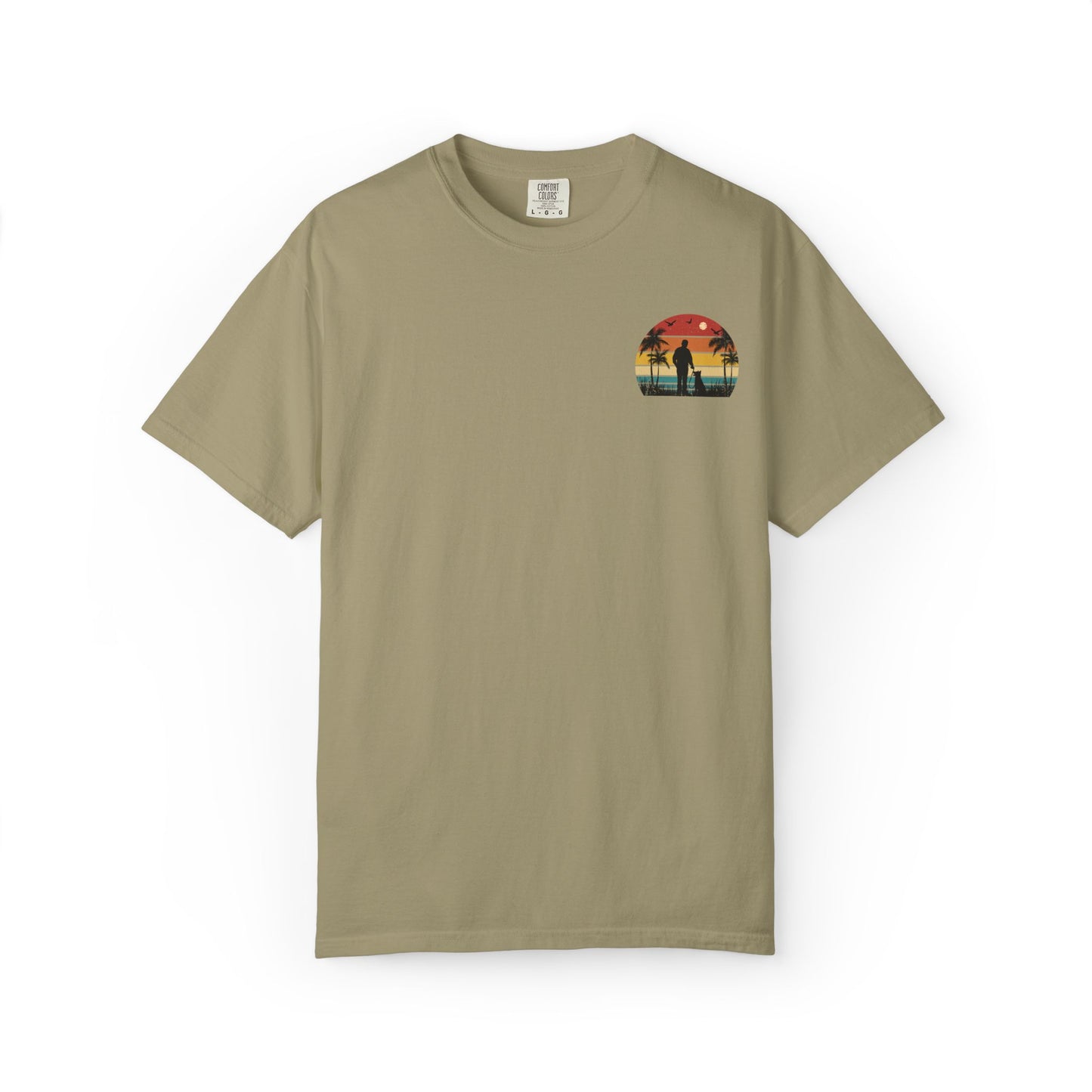 Sunset Silhouette Unisex T-Shirt, Perfect for Nature Lovers, Pet Owners, Casual Days, Summer Outings, Gift for Him or Her