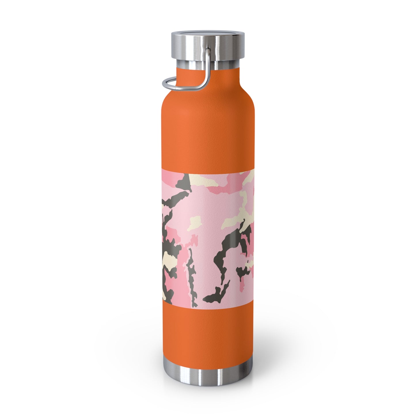 Stylish Pink Camouflage Insulated Water Bottle - 22oz