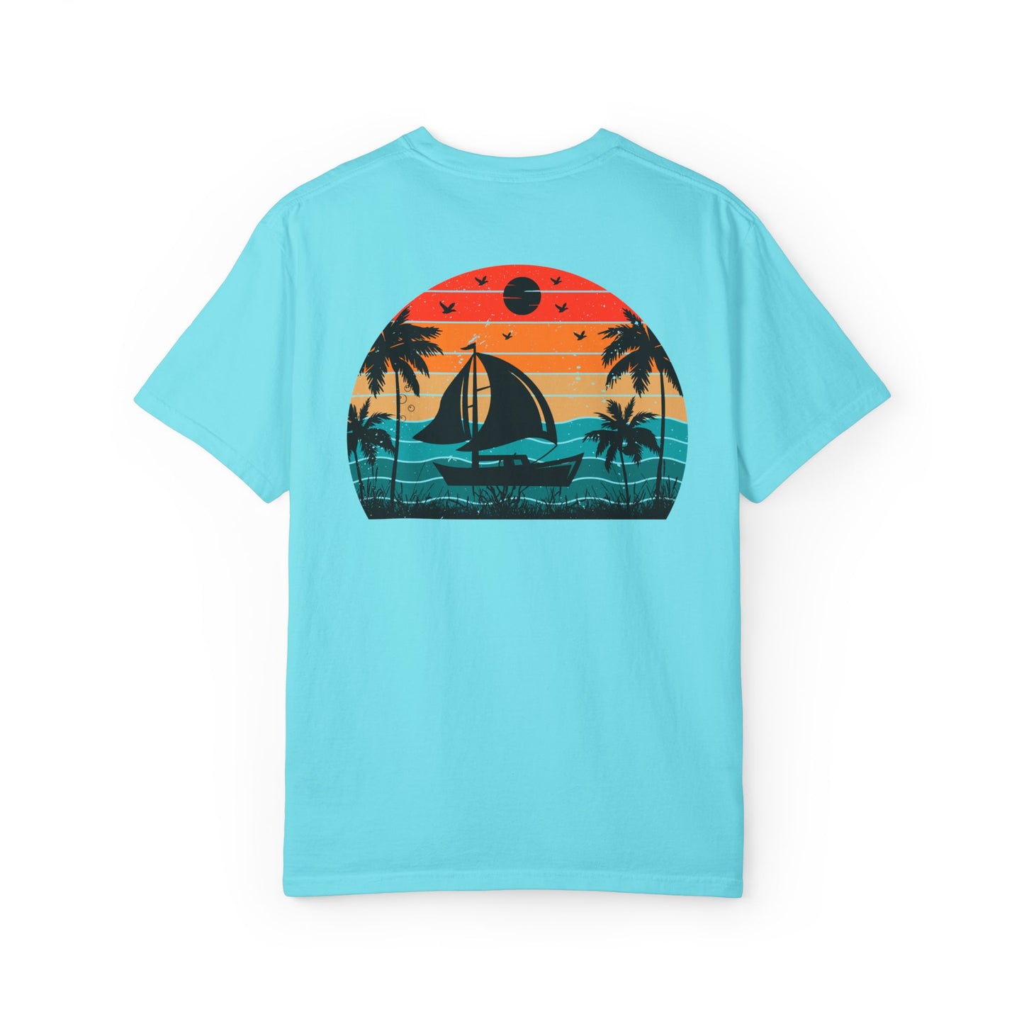 Sunset Sail Unisex Garment-Dyed T-Shirt | Beach Vibes Tee