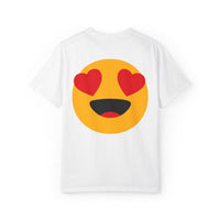 Love Emoji Garment-Dyed Unisex T-Shirt | Perfect for Valentine's Day & Casual Wear