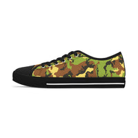 Camo Print Women's Low Top Sneakers - Comfortable & Stylish Footwear