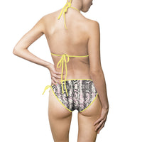 Stylish Women's Snakeskin Bikini Swimsuit - Perfect for Beach Days and Summer Fun
